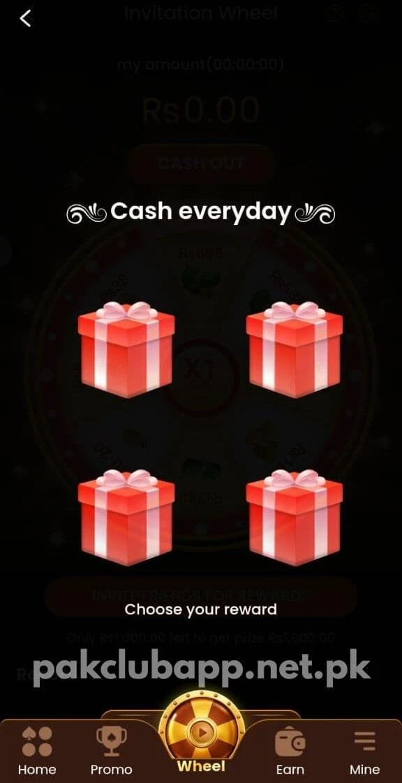 Pak Club Cash Wheel