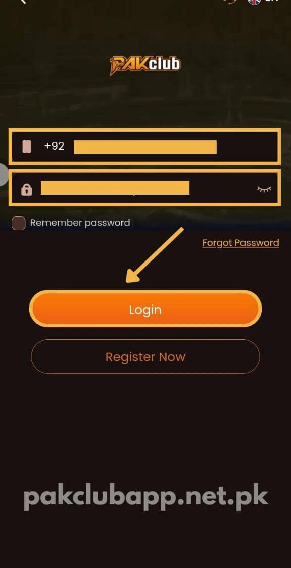 Press login button